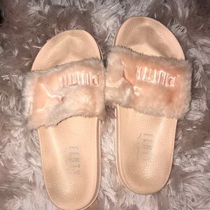 pink puma slides size 7 1/2